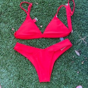 SHEIN Red Bathing Suit